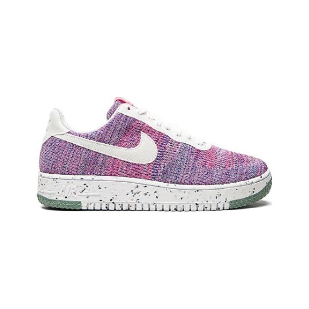 Nike Air Force 1 Low Crater Women's Fuchsia‎ Glow Flyknit Lace-Up Sneakers - 8